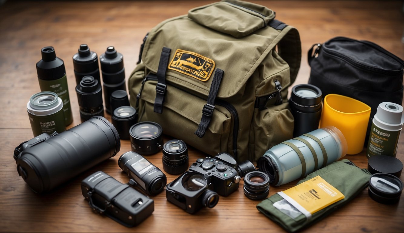A bug out bag is being customized with personal items. Pros include convenience, while cons may include limited space and weight