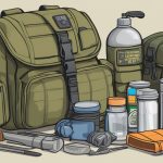 A survival kit and bug out bag sit side by side, each containing different items.