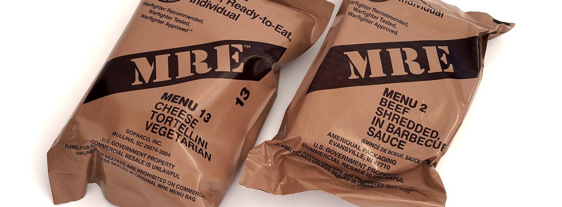 2 Military MRE meal packs